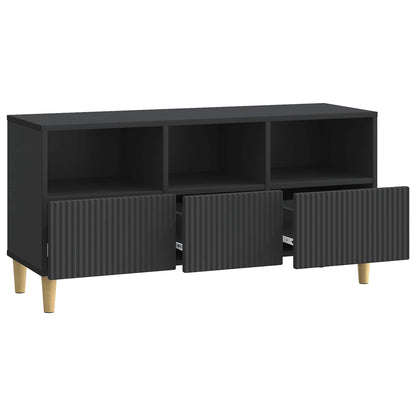 TV Cabinet with Drawer Black 102 x 34.5 x 50 cm Engineered Wood