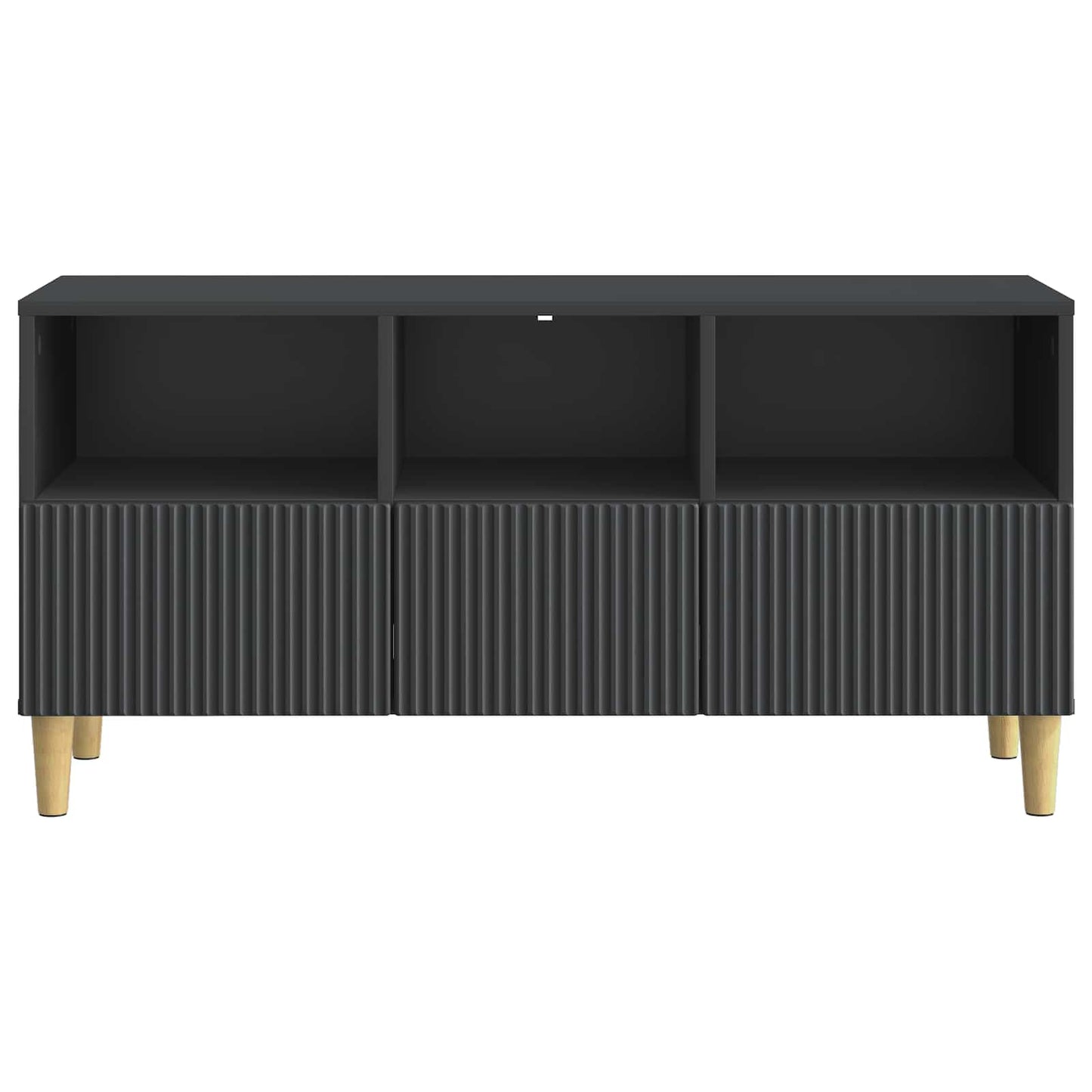 TV Cabinet with Drawer Black 102 x 34.5 x 50 cm Engineered Wood