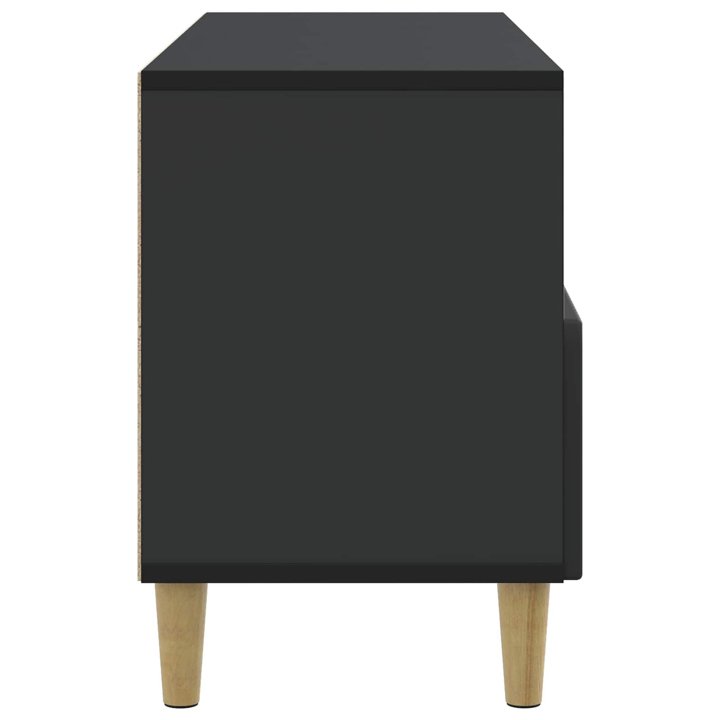 TV Cabinet with Drawer Black 102 x 34.5 x 50 cm Engineered Wood