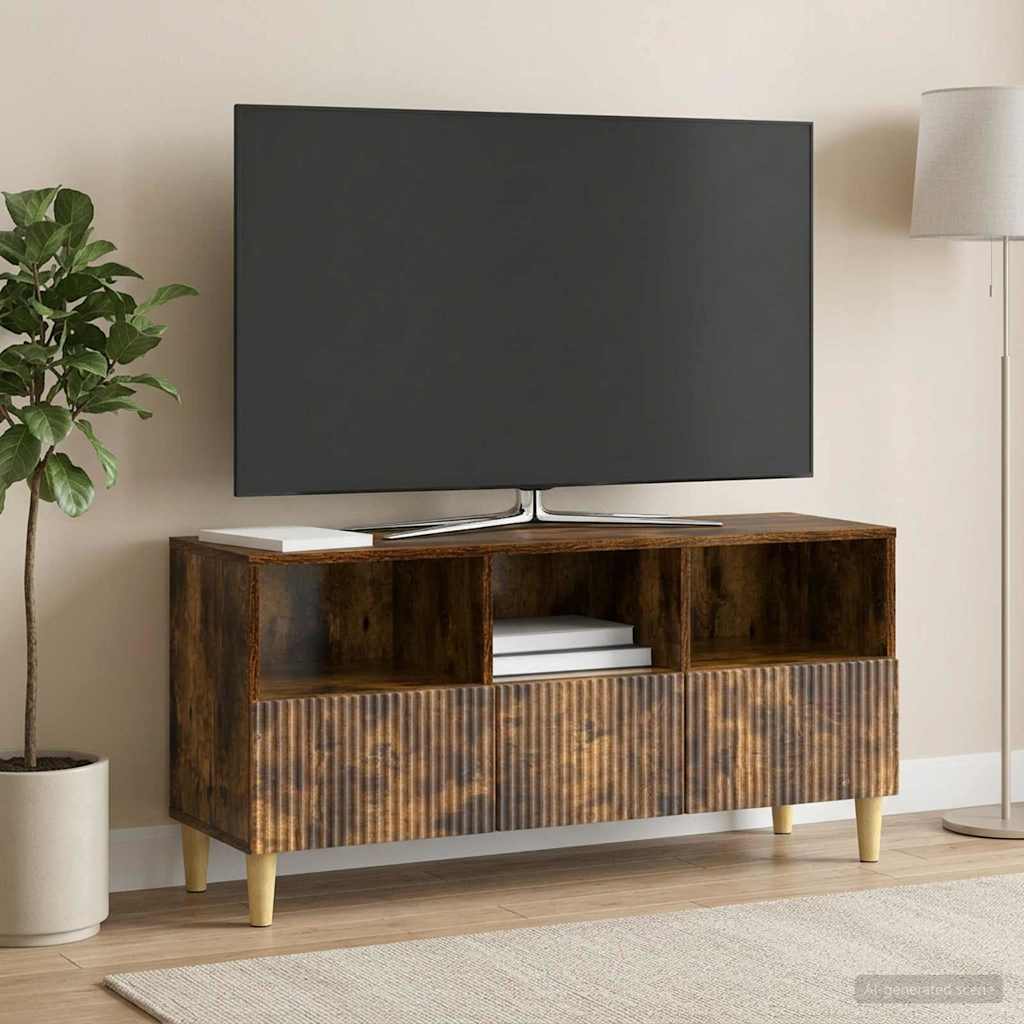 TV Cabinet Smoked Oak 102 x 34.5 x 50 cm Engineered Wood