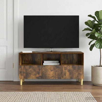 TV Cabinet Smoked Oak 102 x 34.5 x 50 cm Engineered Wood