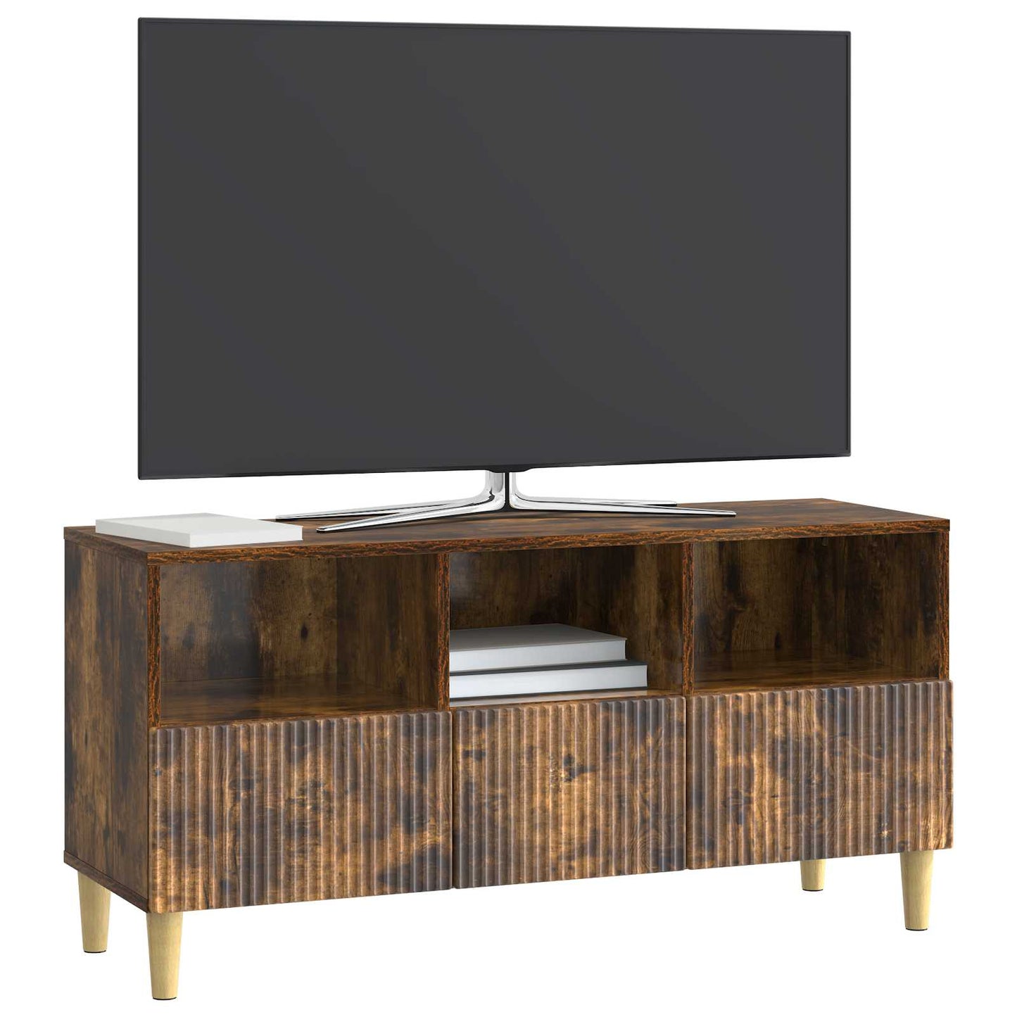 TV Cabinet Smoked Oak 102 x 34.5 x 50 cm Engineered Wood