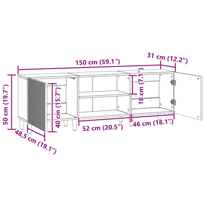 TV Cabinet Sonoma Oak 150 x 31 x 50 cm Engineered Wood