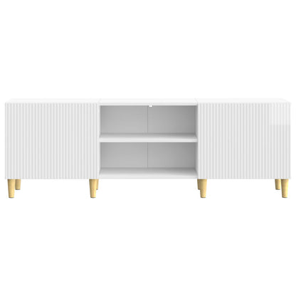 TV Cabinet High Gloss White 150 x 31 x 50 cm Engineered Wood