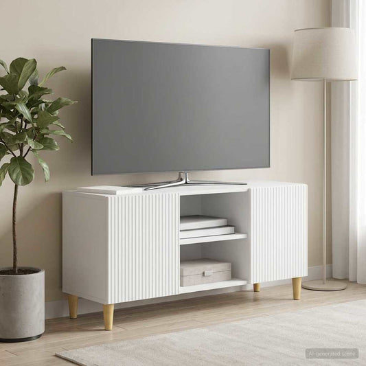 TV Cabinet White 102 x 34.5 x 50 cm Engineered Wood