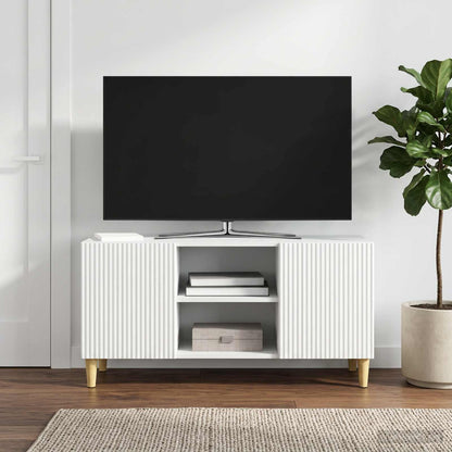 TV Cabinet White 102 x 34.5 x 50 cm Engineered Wood
