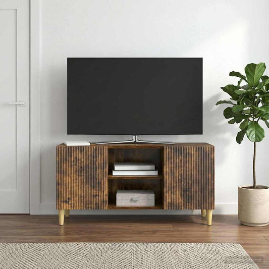 TV Cabinet Smoked Oak 102 x 34.5 x 50 cm Engineered Wood
