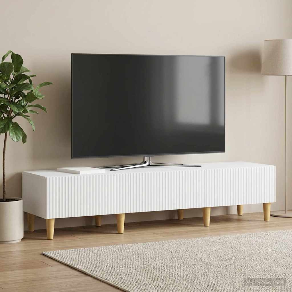 TV Cabinet with Drawer White 147 x 34.5 x 30 cm Engineered Wood