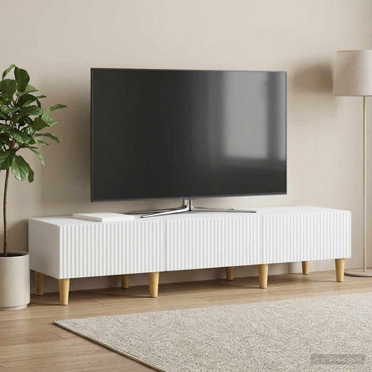 TV Cabinet with Drawer White 147 x 34.5 x 30 cm Engineered Wood