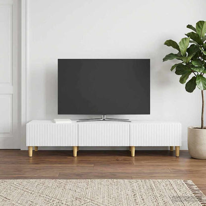 TV Cabinet with Drawer White 147 x 34.5 x 30 cm Engineered Wood