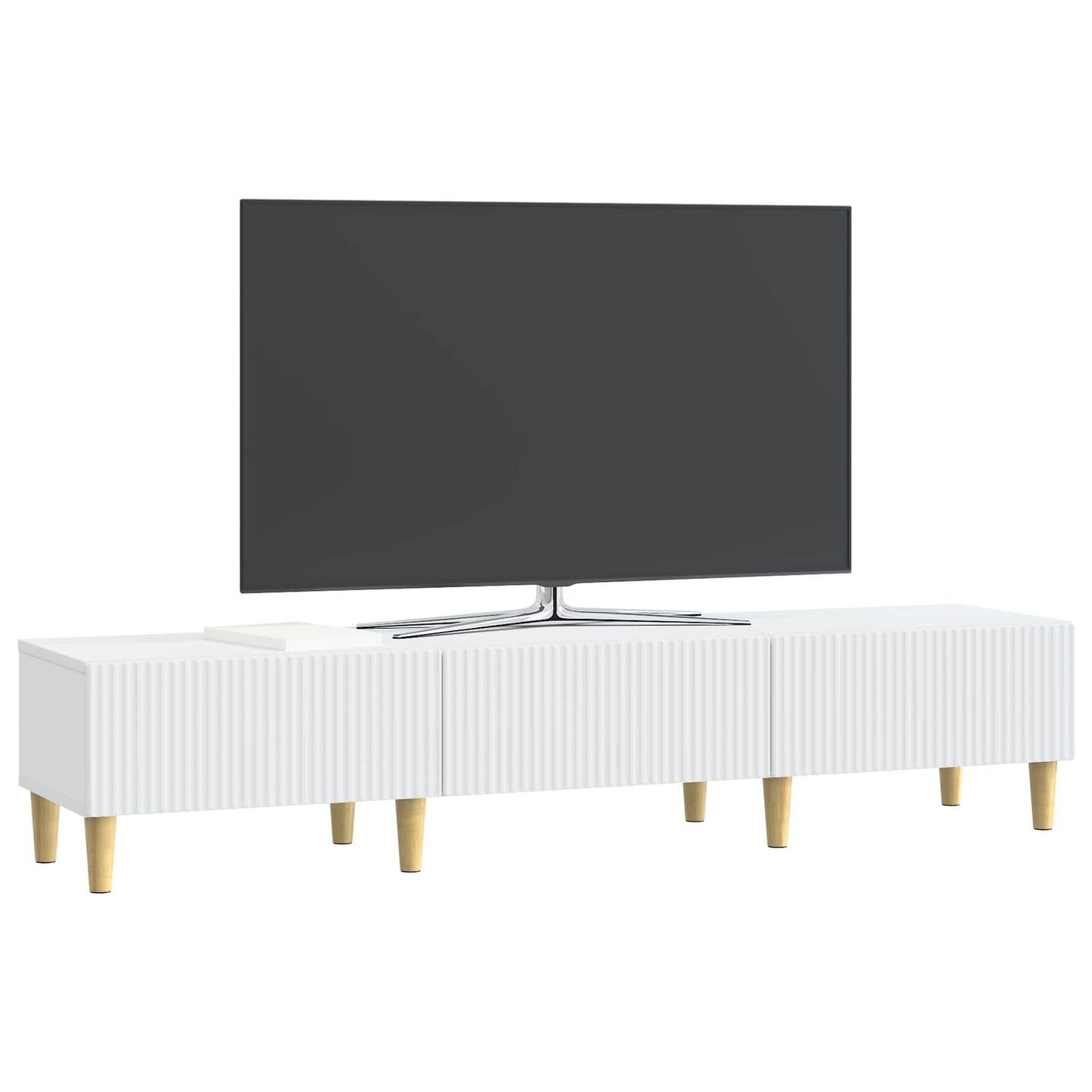 TV Cabinet with Drawer White 147 x 34.5 x 30 cm Engineered Wood