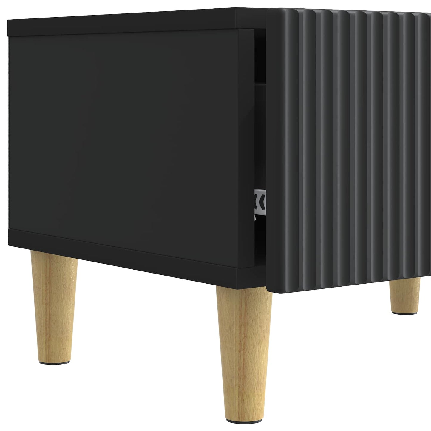 TV Cabinet with Drawer Black 147 x 34.5 x 30 cm Engineered Wood