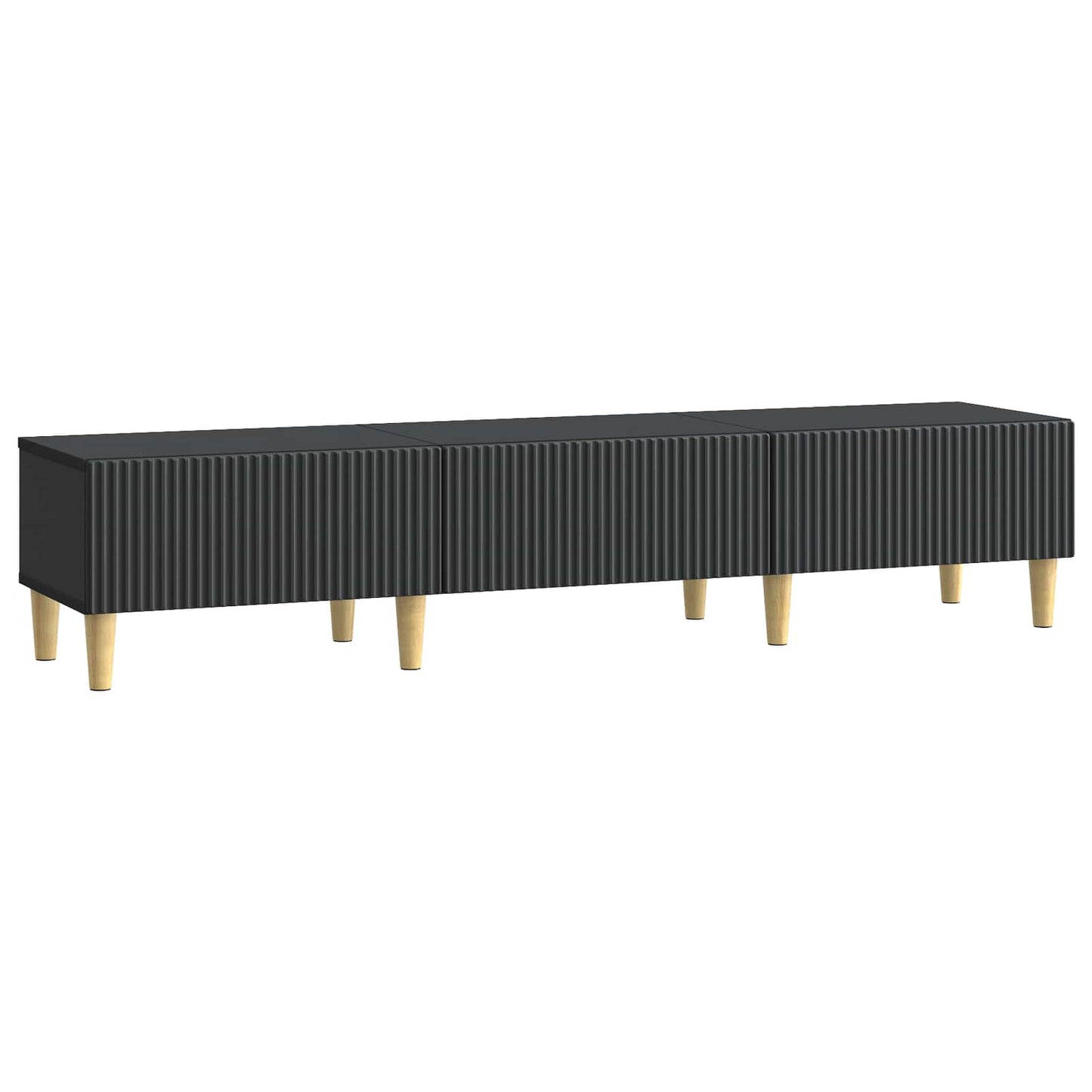 TV Cabinet with Drawer Black 147 x 34.5 x 30 cm Engineered Wood