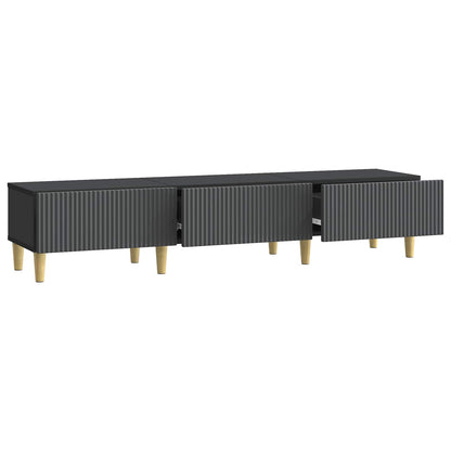 TV Cabinet with Drawer Black 147 x 34.5 x 30 cm Engineered Wood