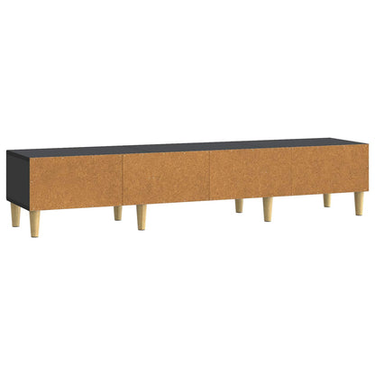 TV Cabinet with Drawer Black 147 x 34.5 x 30 cm Engineered Wood