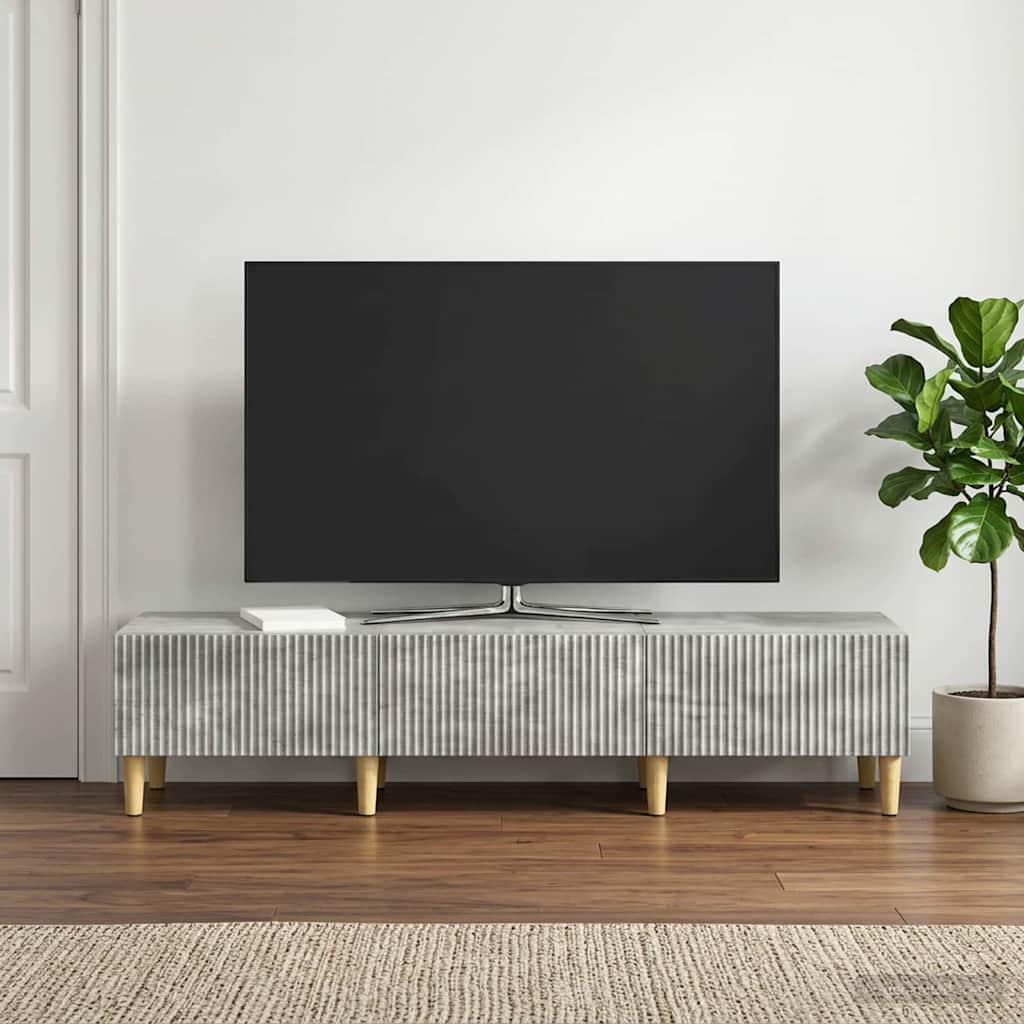 TV Cabinet Concrete Grey 147 x 34.5 x 30 cm Engineered Wood
