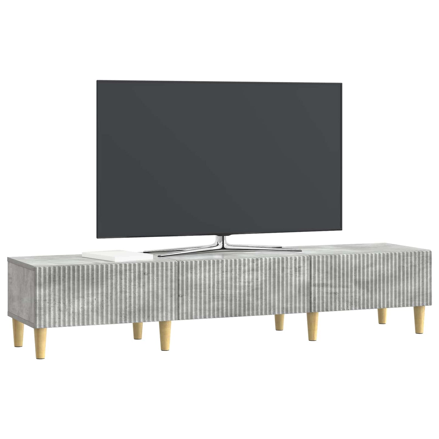 TV Cabinet Concrete Grey 147 x 34.5 x 30 cm Engineered Wood
