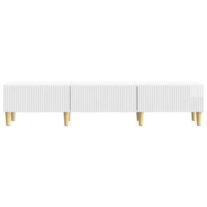 TV Cabinet High Gloss White 147 x 34.5 x 30 cm Engineered Wood