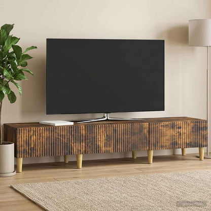 TV Cabinet Smoked Oak 147 x 34.5 x 30 cm Engineered Wood