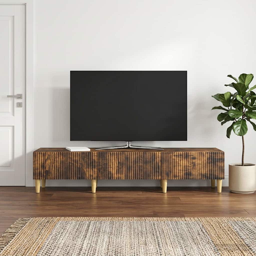 TV Cabinet Smoked Oak 147 x 34.5 x 30 cm Engineered Wood