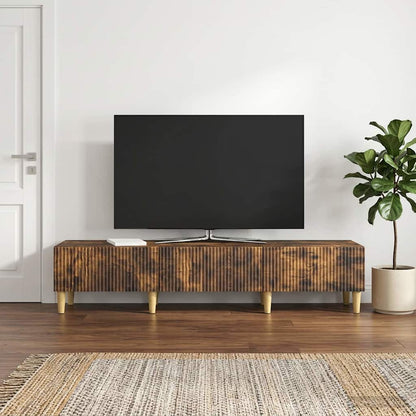 TV Cabinet Smoked Oak 147 x 34.5 x 30 cm Engineered Wood