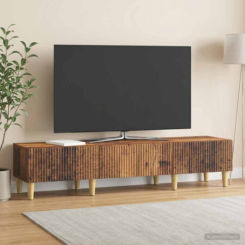 TV Cabinet Old Wood 147 x 34.5 x 30 cm Engineered Wood
