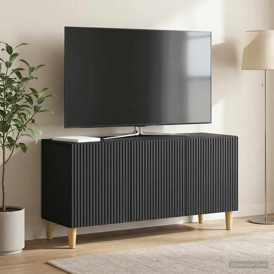 TV Cabinet Black 99 x 34.5 x 50 cm Engineered Wood