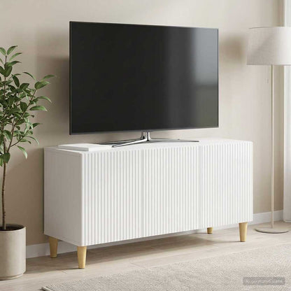 TV Cabinet High Gloss White 99 x 34.5 x 50 cm Engineered Wood