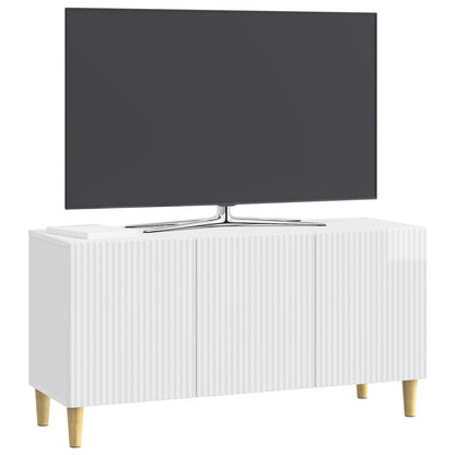 TV Cabinet High Gloss White 99 x 34.5 x 50 cm Engineered Wood