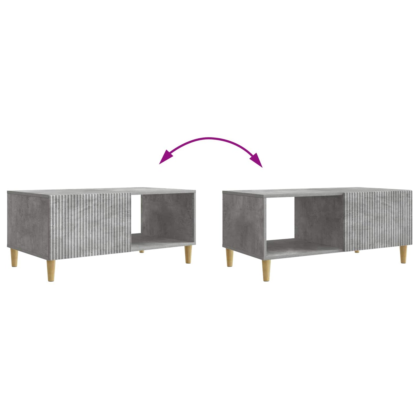 Coffee Table Concrete Grey 90 x 50 x 40 cm Engineered Wood