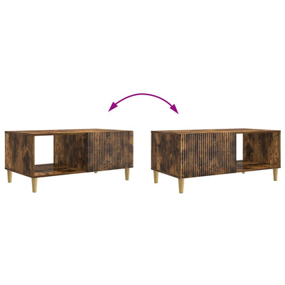 Coffee Table Smoked Oak 90 x 50 x 40 cm Engineered Wood