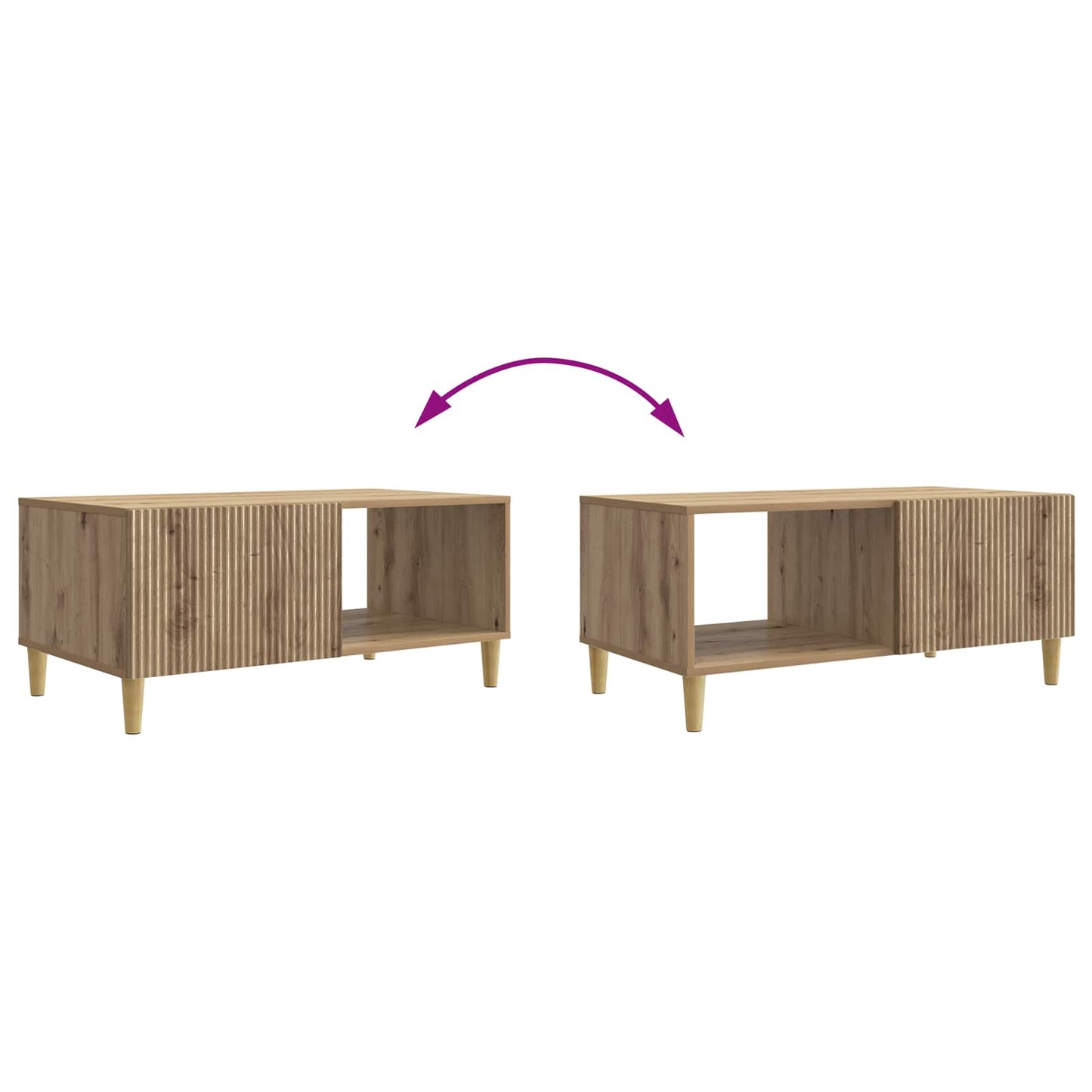 Coffee Table Artisan Oak 90 x 50 x 40 cm Engineered Wood