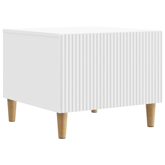 Coffee Table with Drawer White 49 x 50 x 40 cm Engineered Wood
