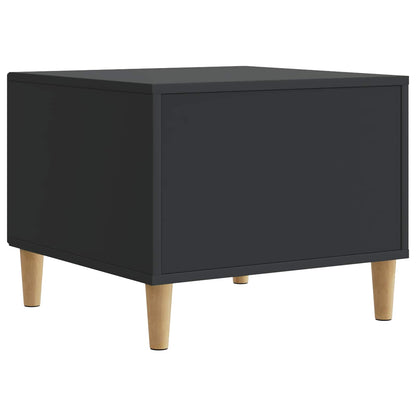 Coffee Table with Drawer Black 49 x 50 x 40 cm Engineered Wood