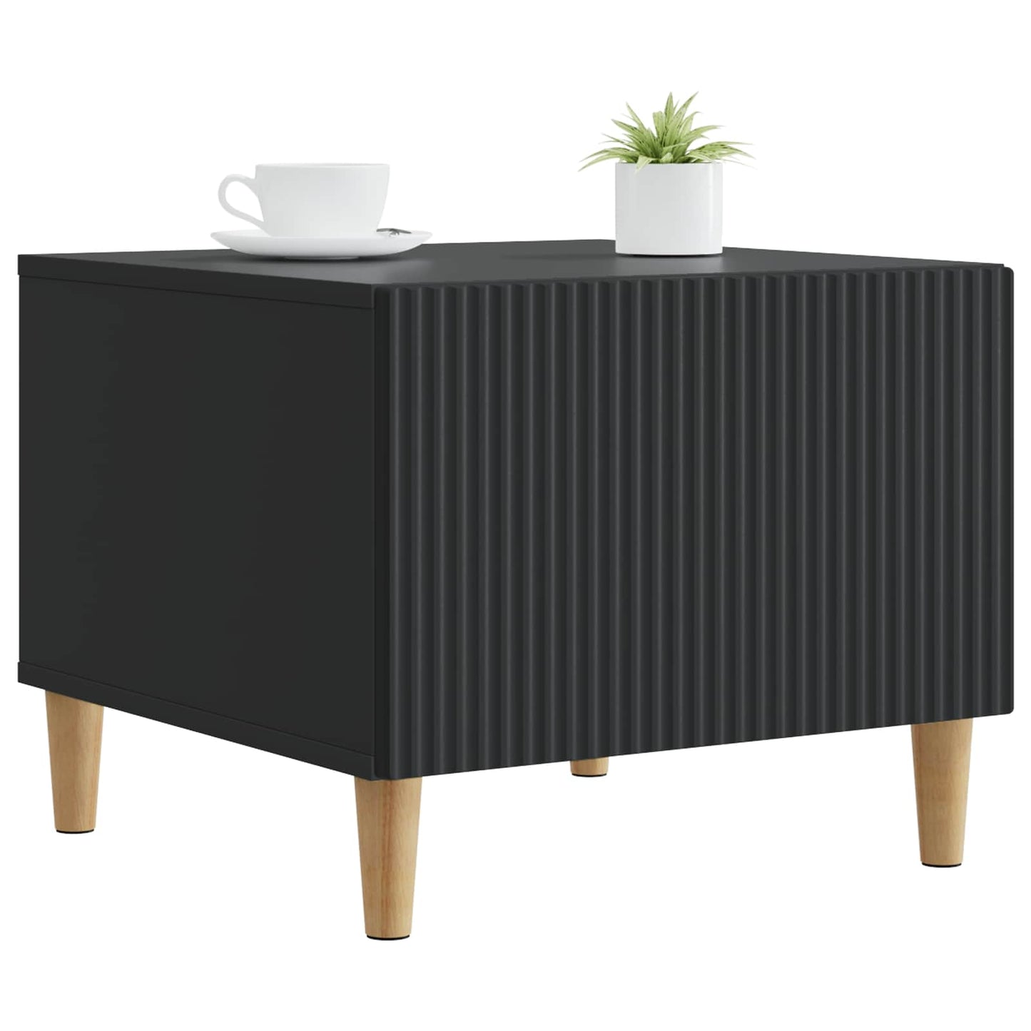 Coffee Table with Drawer Black 49 x 50 x 40 cm Engineered Wood