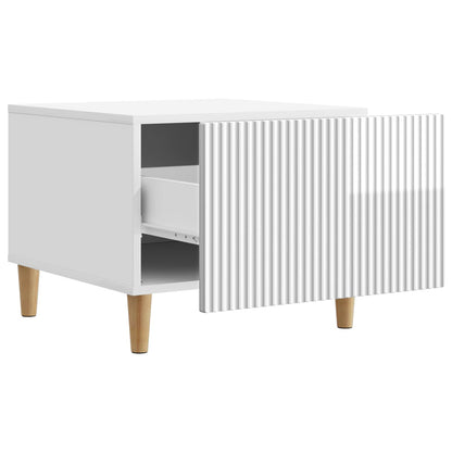 Coffee Table High Gloss White 49 x 50 x 40 cm Engineered Wood