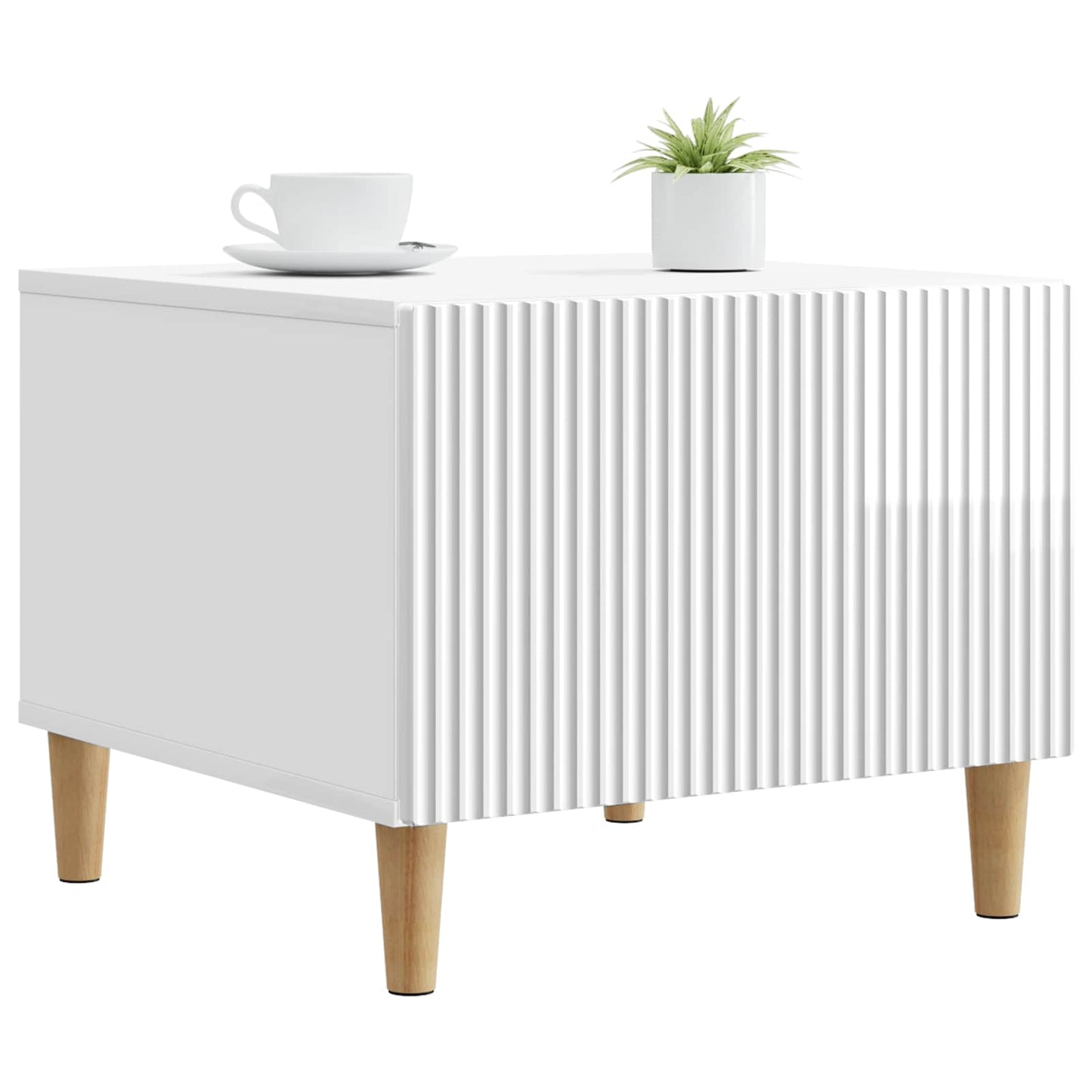 Coffee Table High Gloss White 49 x 50 x 40 cm Engineered Wood