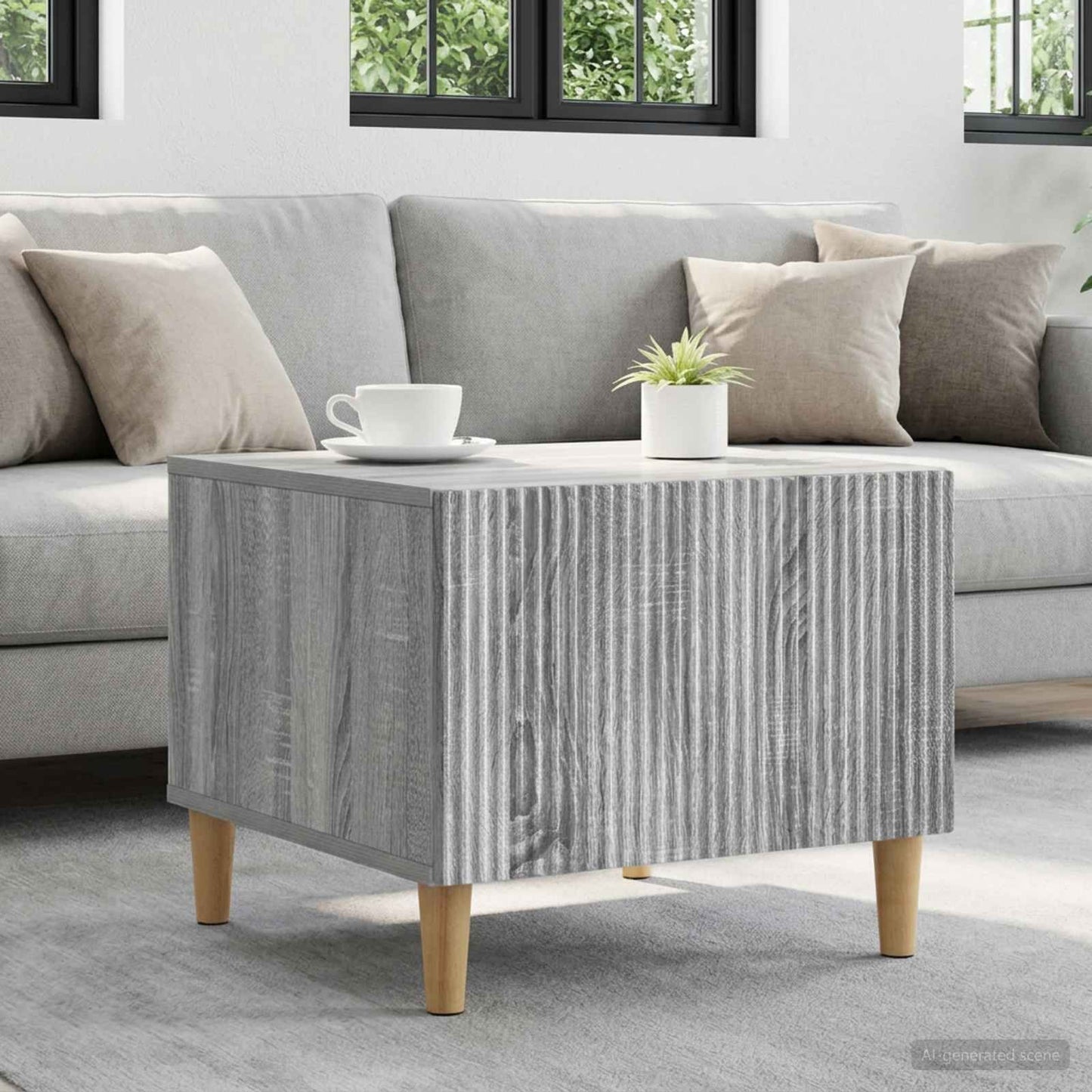 Coffee Table Grey Sonoma 49 x 50 x 40 cm Engineered Wood