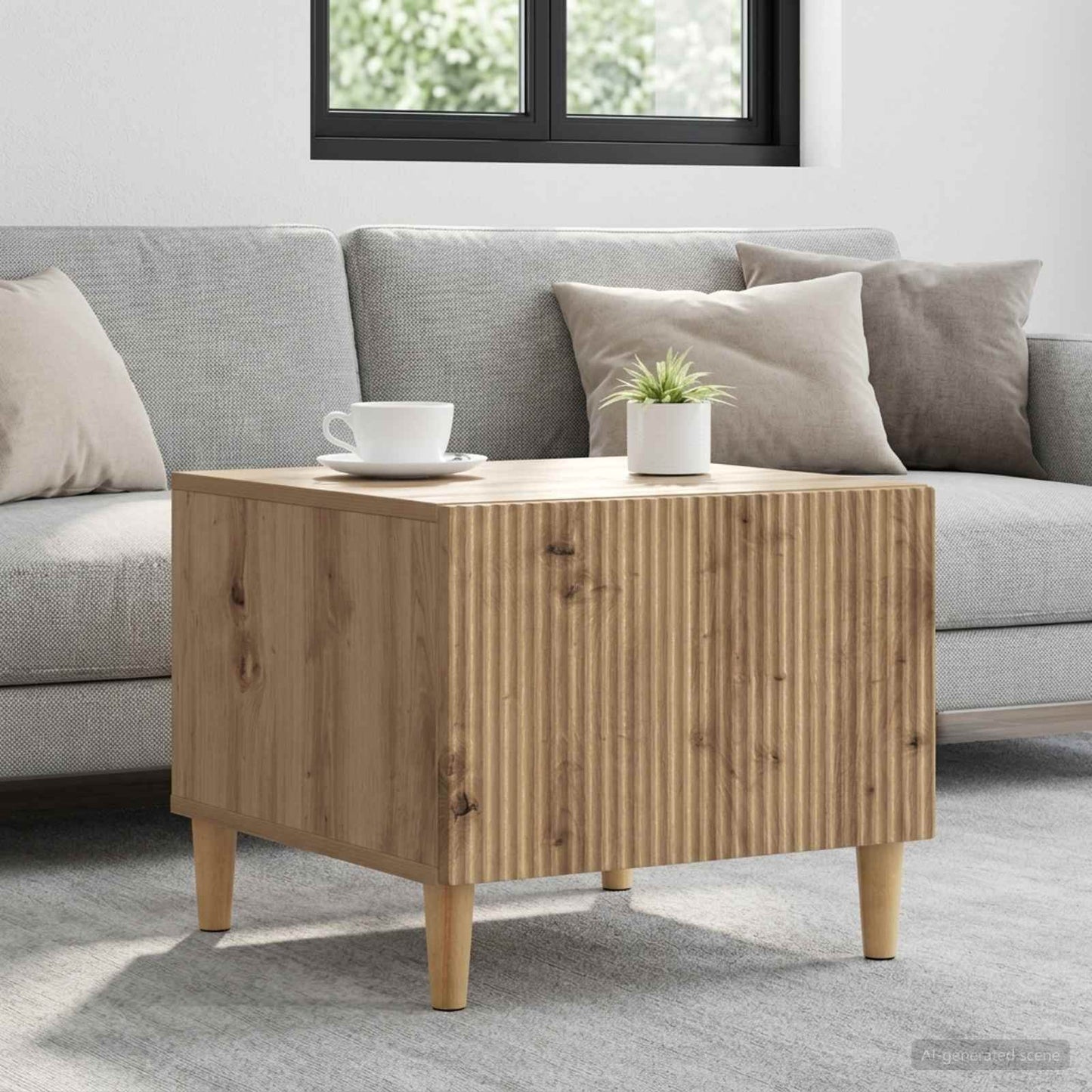 Coffee Table Artisan Oak 49 x 50 x 40 cm Engineered Wood