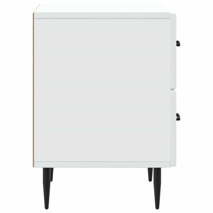 Bedside Cabinet 2 pcs White 43 x 34.5 x 47.5 cm Engineered Wood