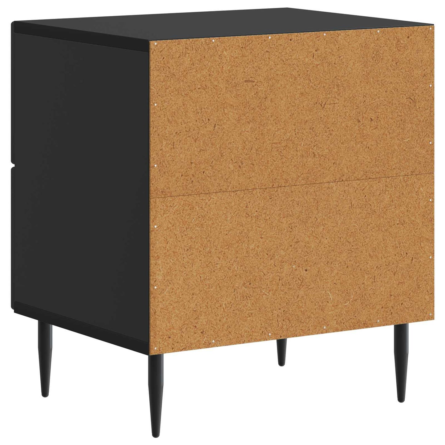 Bedside Cabinet Black 43 x 34.5 x 47.5 cm Engineered Wood