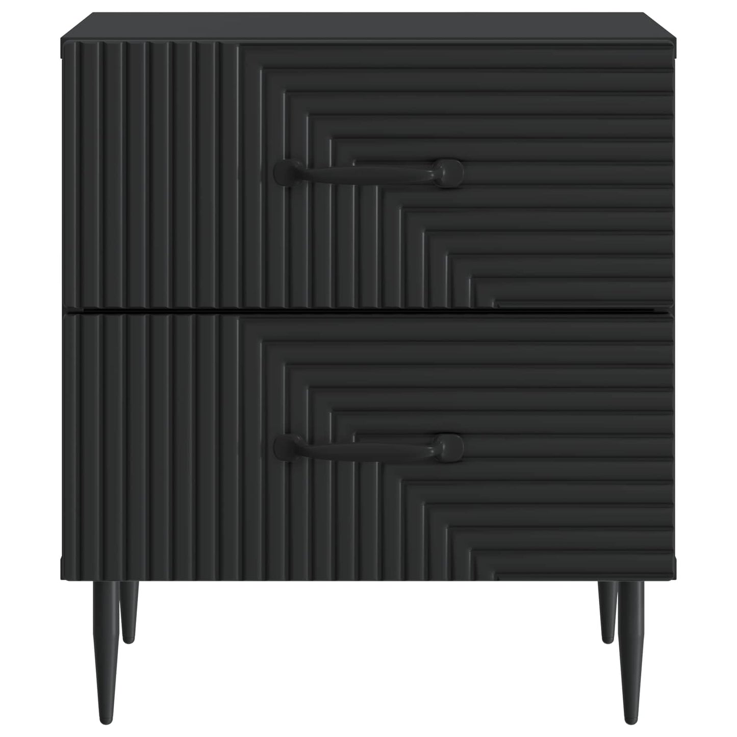 Bedside Cabinet Black 43 x 34.5 x 47.5 cm Engineered Wood