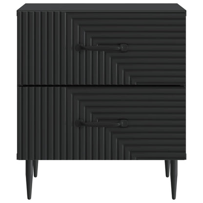 Bedside Cabinet Black 43 x 34.5 x 47.5 cm Engineered Wood