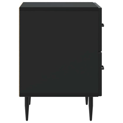 Bedside Cabinet Black 43 x 34.5 x 47.5 cm Engineered Wood