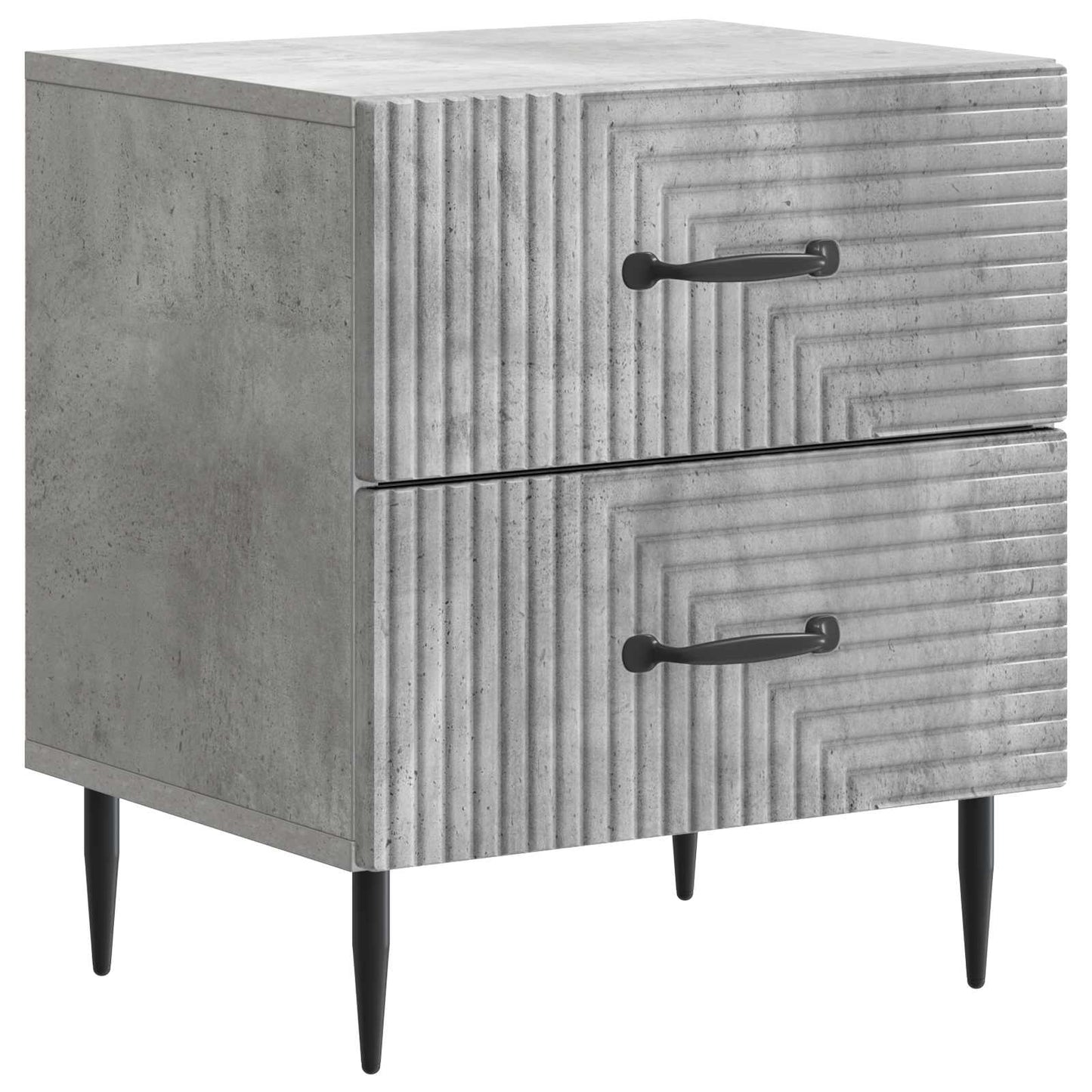 Bedside Cabinet Concrete Grey 43 x 34.5 x 47.5 cm