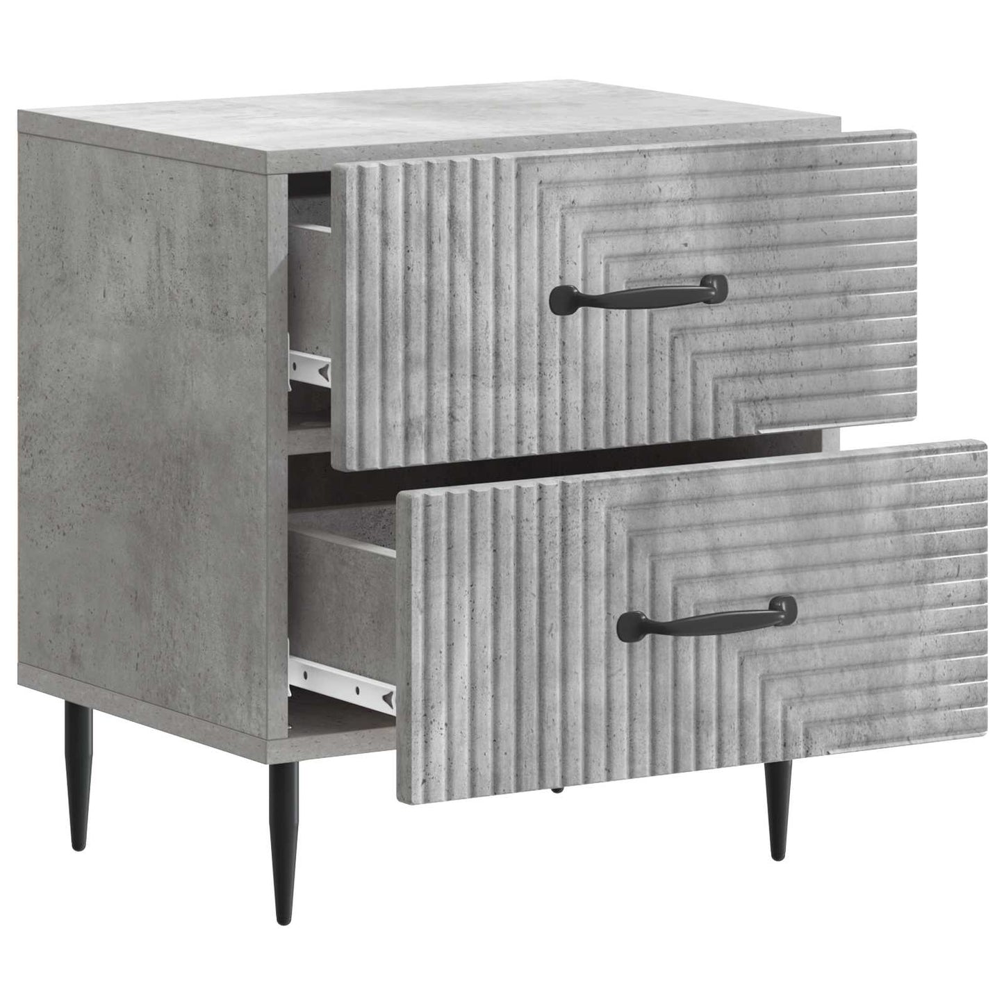 Bedside Cabinet Concrete Grey 43 x 34.5 x 47.5 cm