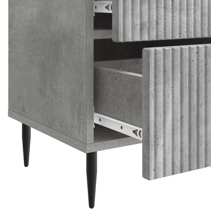 Bedside Cabinet 2 pcs Concrete Grey 43 x 34.5 x 47.5 cm
