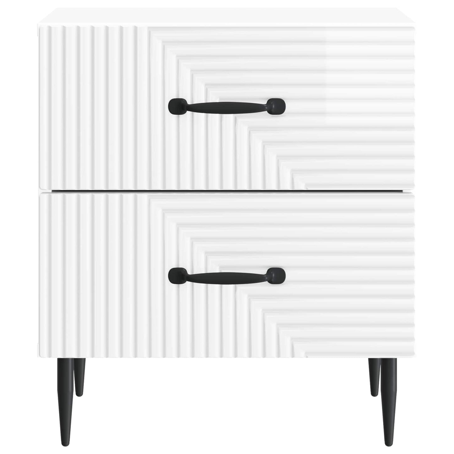 Bedside Cabinet High Gloss White 43 x 34.5 x 47.5 cm