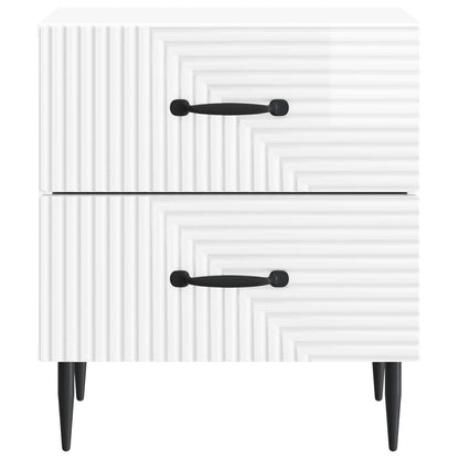 Bedside Cabinet High Gloss White 43 x 34.5 x 47.5 cm