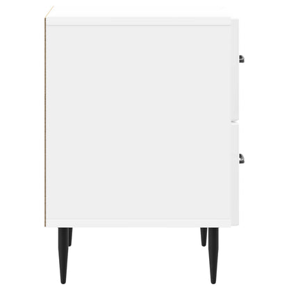 Bedside Cabinet High Gloss White 43 x 34.5 x 47.5 cm